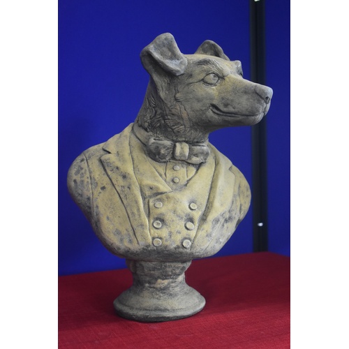 272 - GARDEN ORNAMENT IN SANDSTONE FINISH THE LORD JACK RUSSELL