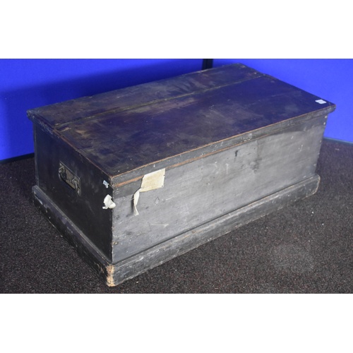 295 - OLD WOODEN TRUNK