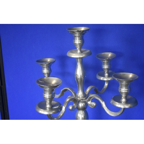 103 - LARGE CHROME CANDLEBRA