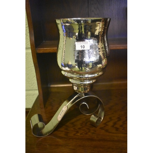 10 - CHROME CANDLE HOLDER