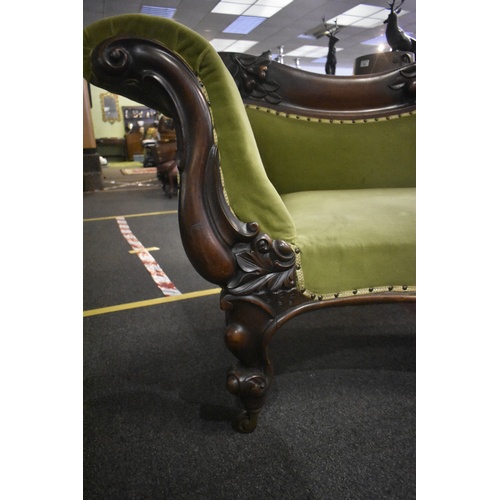 73 - VICTORIAN FRUIT CARVED SETTEE