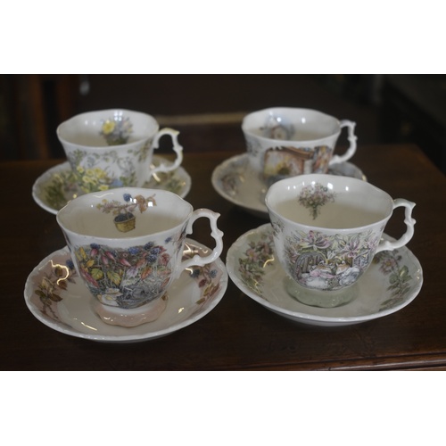 137 - ROYAL DOULTON SEASONS CUPS AND SAUCERS