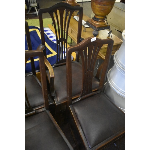 302 - 2 CARVERS & 4 QUEEN ANNE LEG CHAIRS