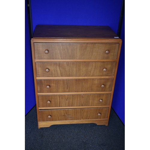 11 - MAHOGANY 5 DRAWER CHEST