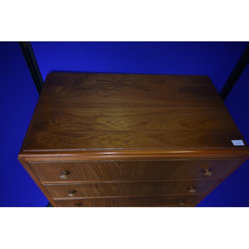 11 - MAHOGANY 5 DRAWER CHEST