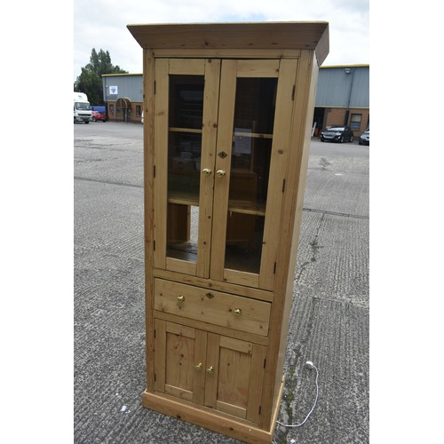 41 - PINE KITCHEN DRESSER (SOME BACK BOARDS MISSING)