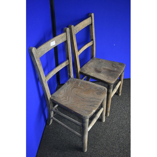 57 - 2 KIDS PINE CHAIRS