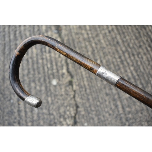 139 - SILVER TRIMMED WALKING STICK