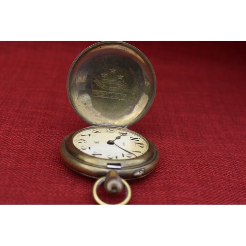 158 - BRASS POCKET WATCH