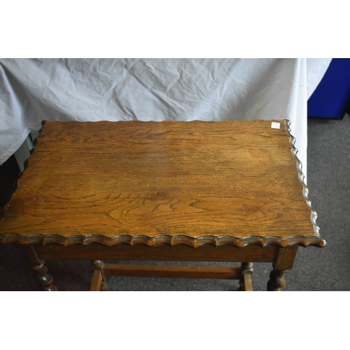 182 - ANTIQUE OAK BARLEY TWIST TABLE