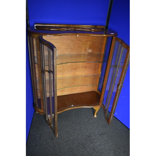 233 - BOW FRONTED CHINA DISPLAY CABINET