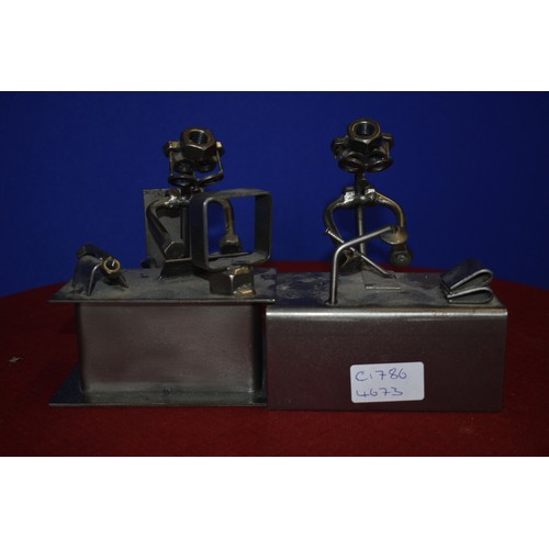 271 - 2 NUT AND BOLT OFFICE WORKER ORNAMENTS