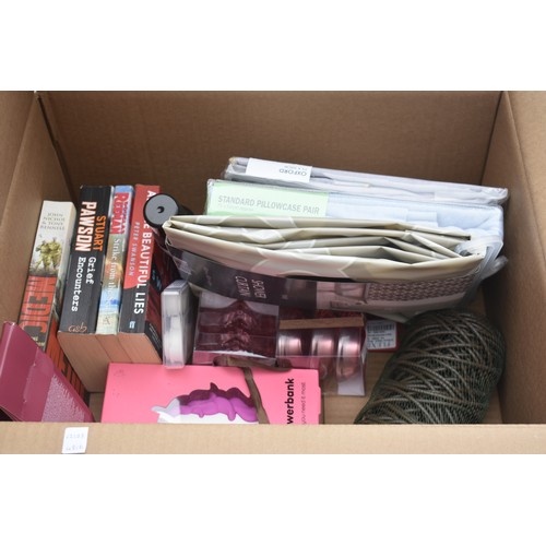 334 - BOX LOT OF CAR BOOT ITEMS