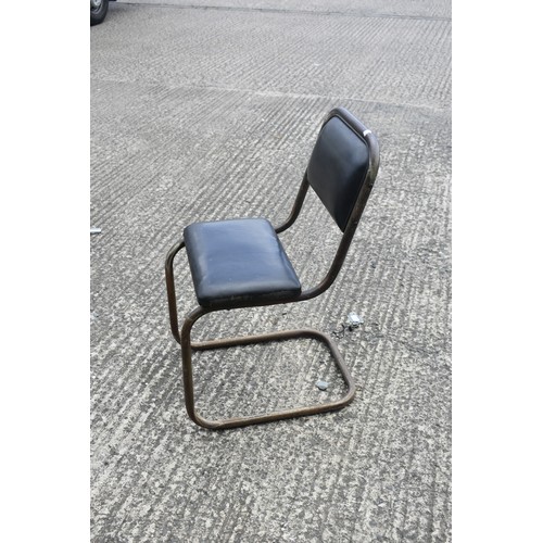 379 - OLD RETRO METAL DESK CHAIR