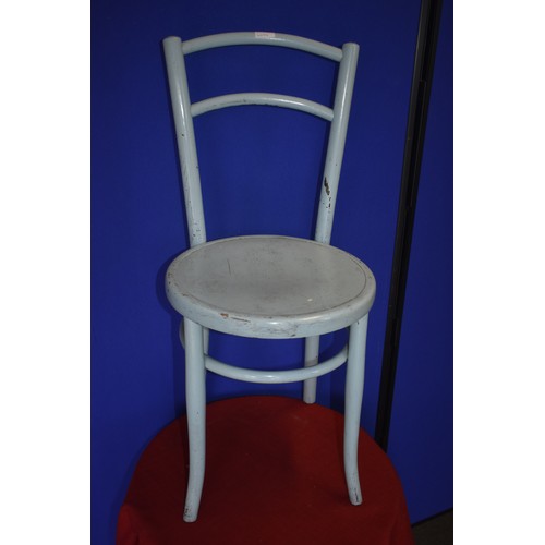 406 - BLUE BENTWOOD CHAIR