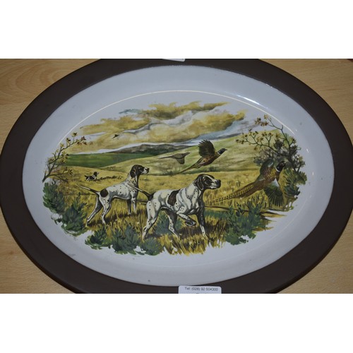 21 - HORNSEA POTTERY GUN DOG PLATE