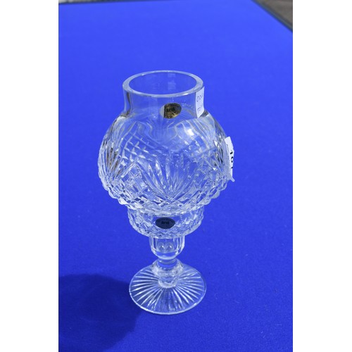 101 - TYRONE CRYSTAL ANTRIM CUT CANDLE HOLDER IN BOX