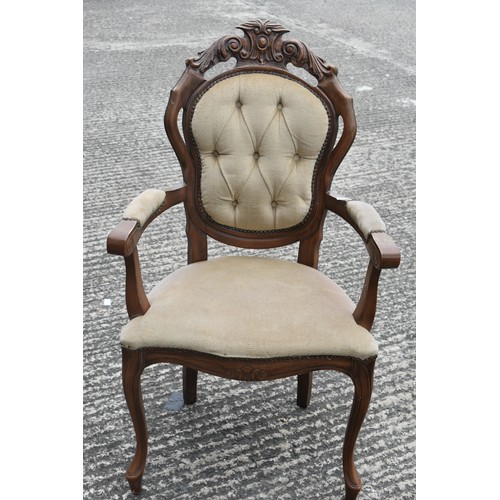 208 - CARVED ARMCHAIR