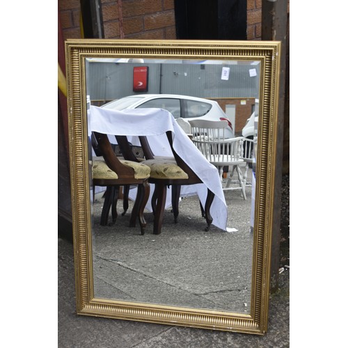 352 - GILT BEVELLED MIRROR