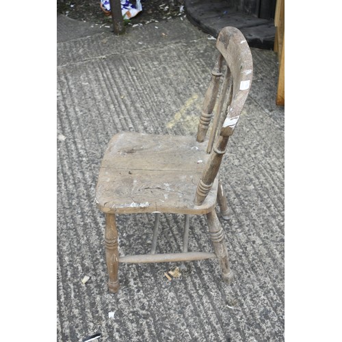 359 - OLD PINE STICKBACK CHAIR