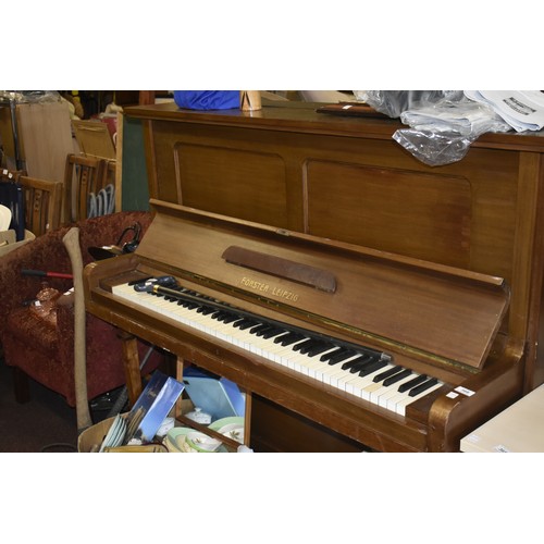 366 - GERMAN IRON FRAME OVERSTRUNG UPRIGHT PIANO