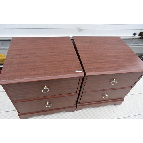 12 - PAIR OF MAHOGANY BEDSIDES