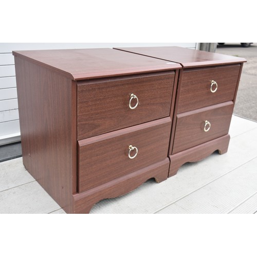 12 - PAIR OF MAHOGANY BEDSIDES
