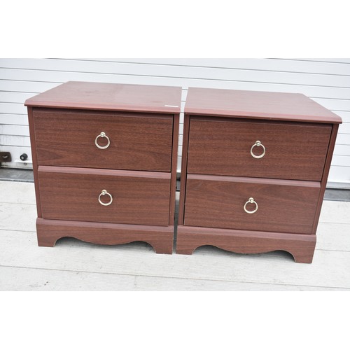 12 - PAIR OF MAHOGANY BEDSIDES