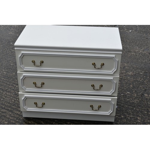 37 - WHITE 3 DRAWER CHEST
