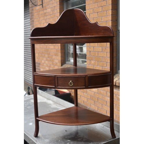 14 - SINGLE DRAWERED CORNER WATNOT