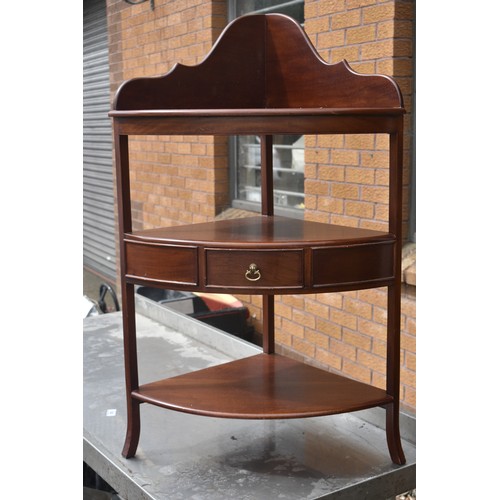 14 - SINGLE DRAWERED CORNER WATNOT