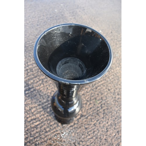 20 - LARGE BLACK FLOOR STANDING VASE