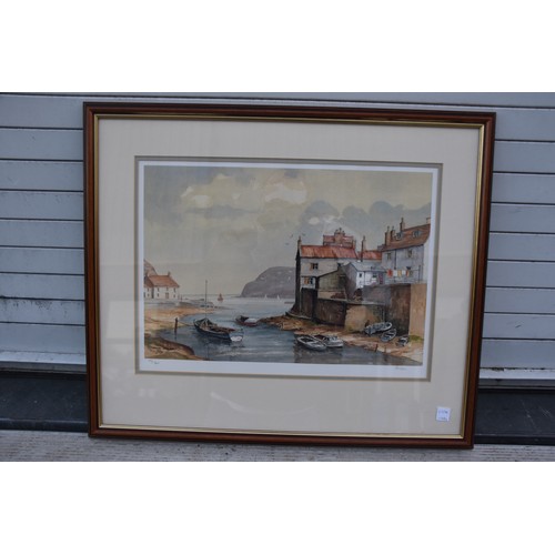 41 - SIGNED PRINT HARBOUR SCENE