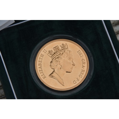168 - 5 POUND 22 CARAT GOLD COIN UNCIRCULATED