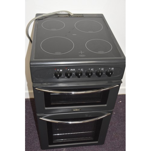 18 - BELLING DOUBLE OVEN WITH CERAMIC TOP GREY COOKER 600MM