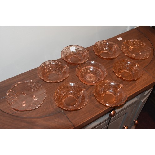 20 - CARNIVAL GLASS DESSERT SET