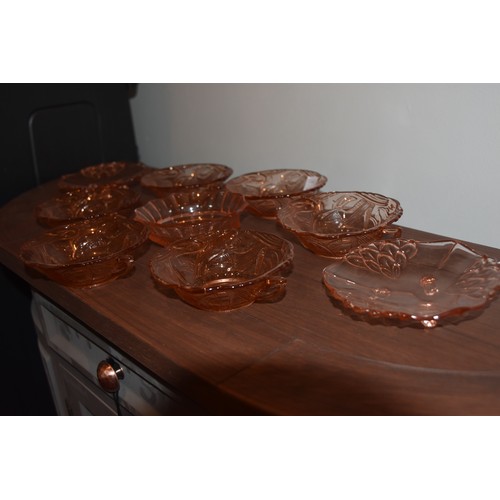 20 - CARNIVAL GLASS DESSERT SET