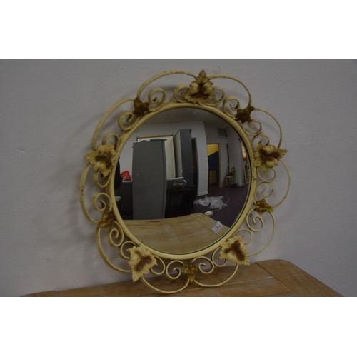 57 - LEAF DESIGN CONVEX MIRROR