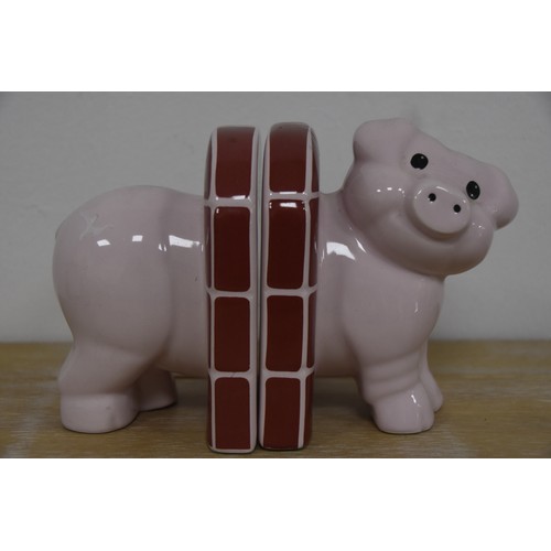 73 - CARLTONWARE PIG BOOKENDS