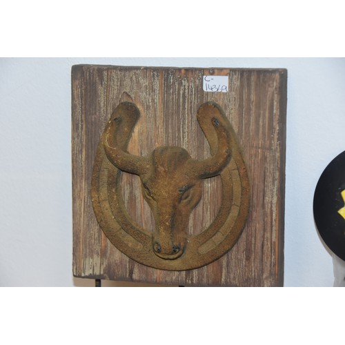 85 - BULL HEAD & COCKERAL HEAD COAT HOOKS