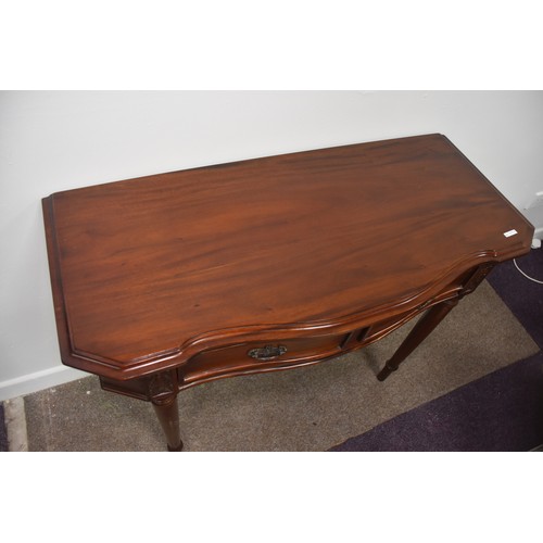 259 - ORNATE MAHOGANY 2 DRAWERED HALL TABLE