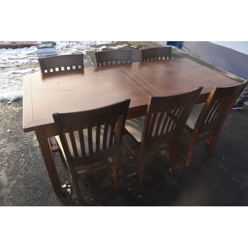 282 - MAHOGANY TABLE & 6 CHAIRS