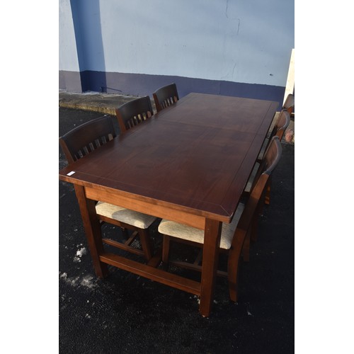 282 - MAHOGANY TABLE & 6 CHAIRS