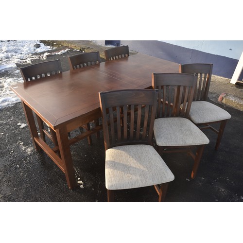 282 - MAHOGANY TABLE & 6 CHAIRS