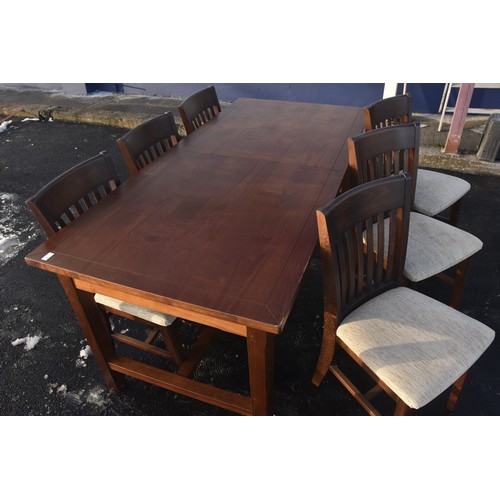 282 - MAHOGANY TABLE & 6 CHAIRS