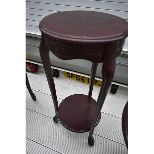 492 - MAHOGANY 2 TIER PLANTSTAND