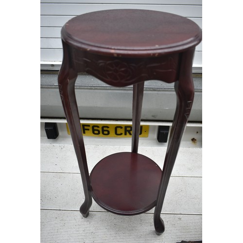 492 - MAHOGANY 2 TIER PLANTSTAND