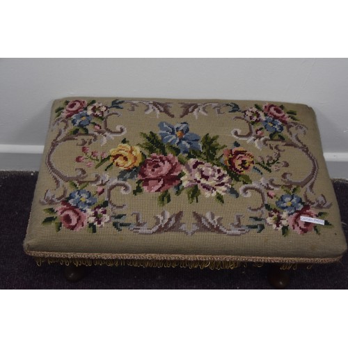 293A - TAPESTRY FOOTSTOOL