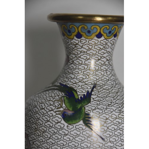 94 - CLOISONNE VASE & 3 MINIATURE CLOISONNE VASE