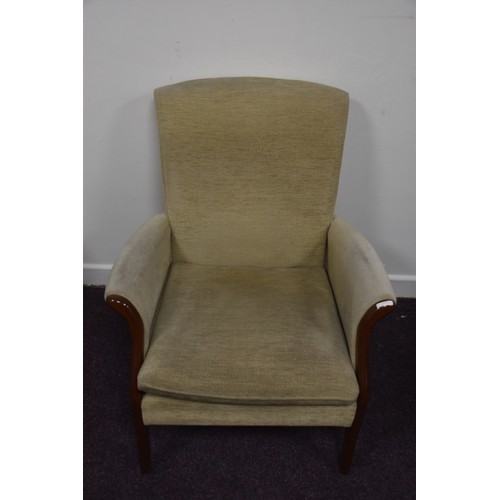 495 - MAHOGANY FRAMED PARKER KNOLL ARMCHAIR